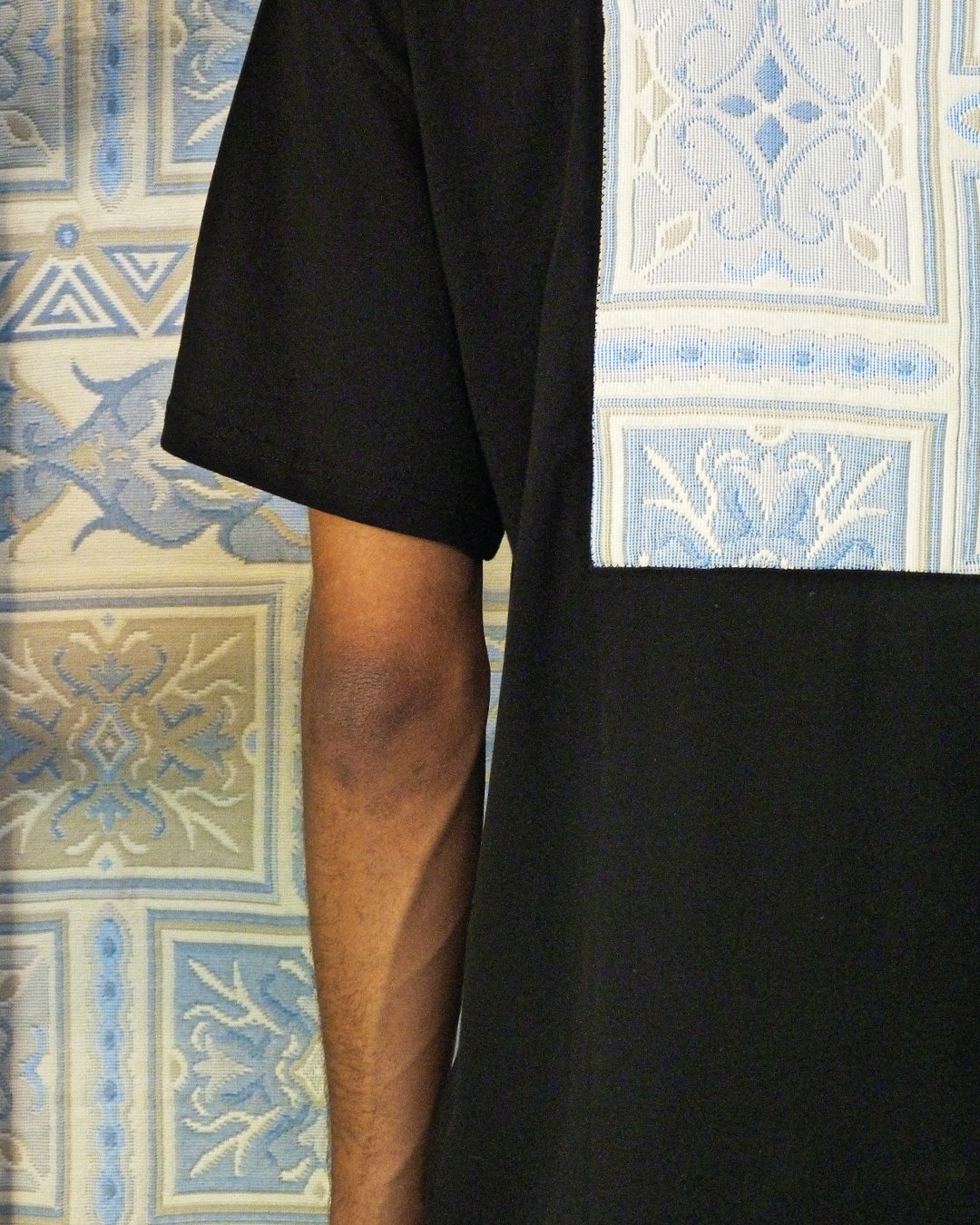 T-shirt artwork jacquard blue