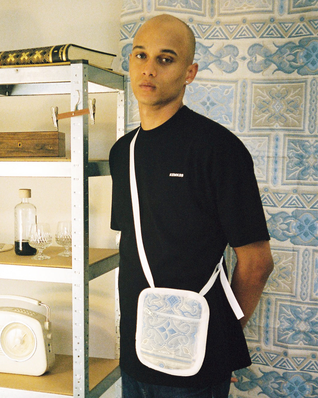 Essentials bag jacquard blue