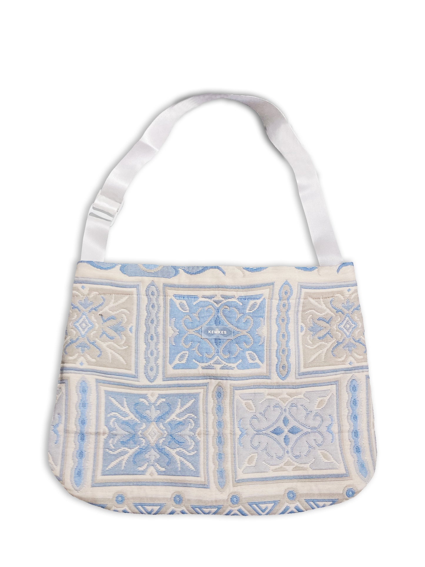 Bag reversible jacquard blue