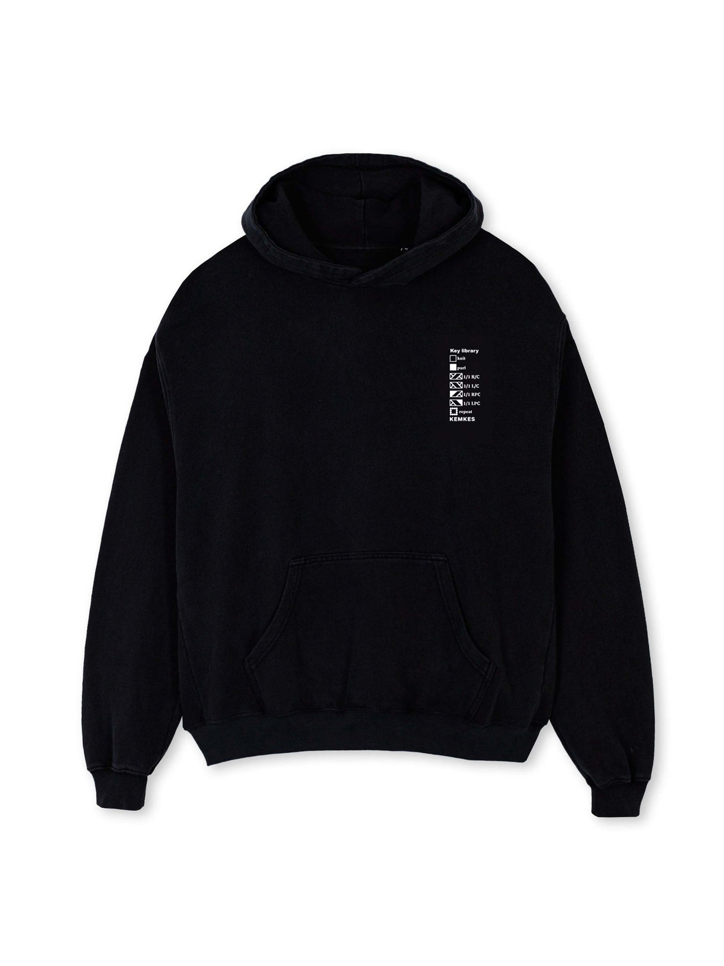 Hoodie cable knit print