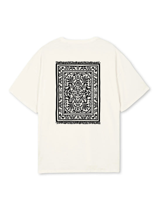T-shirt carpet print cream