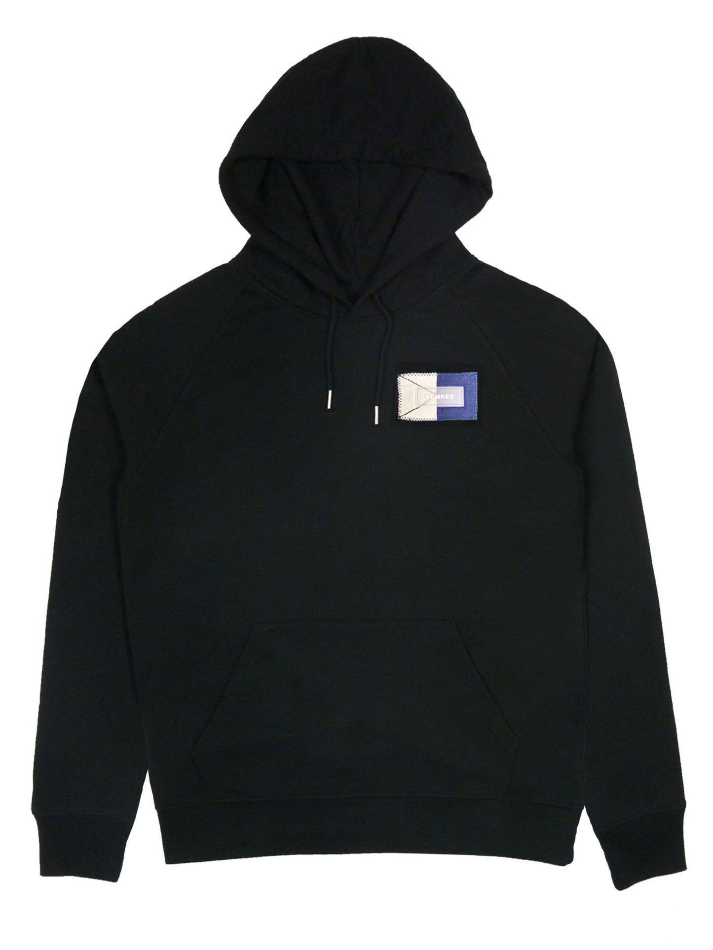 Hoodie black graphic patchwork