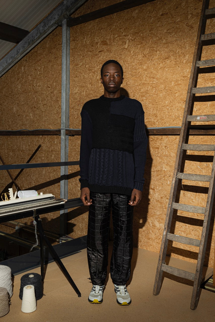 Sweater patchwork knit