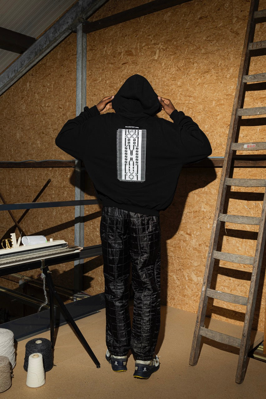 Hoodie cable knit print