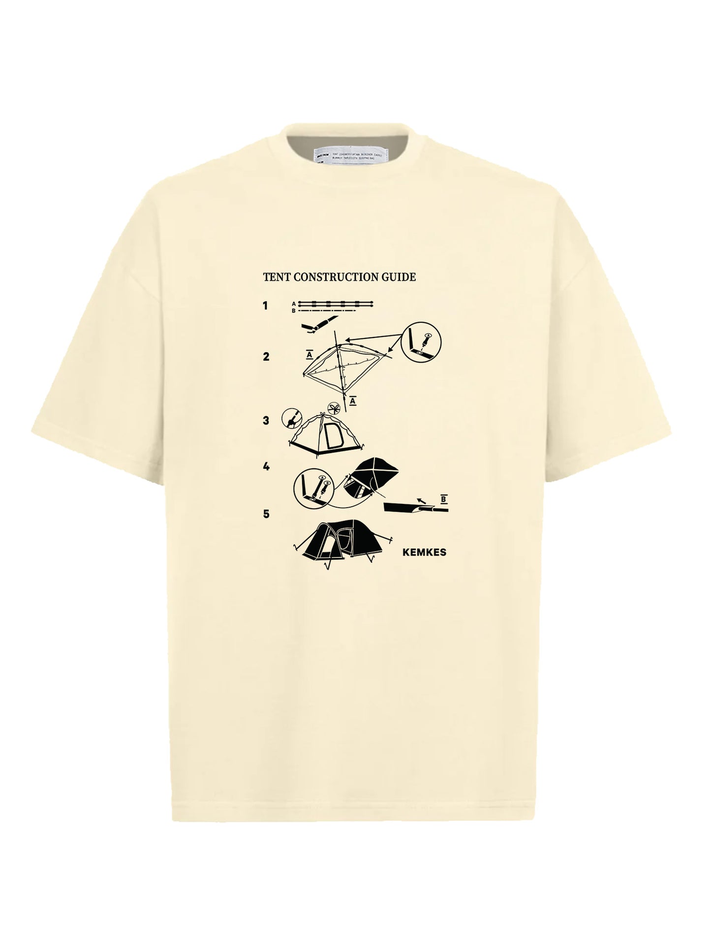 T-shirt tent print - off white