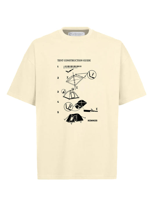 T-shirt tent print - off white