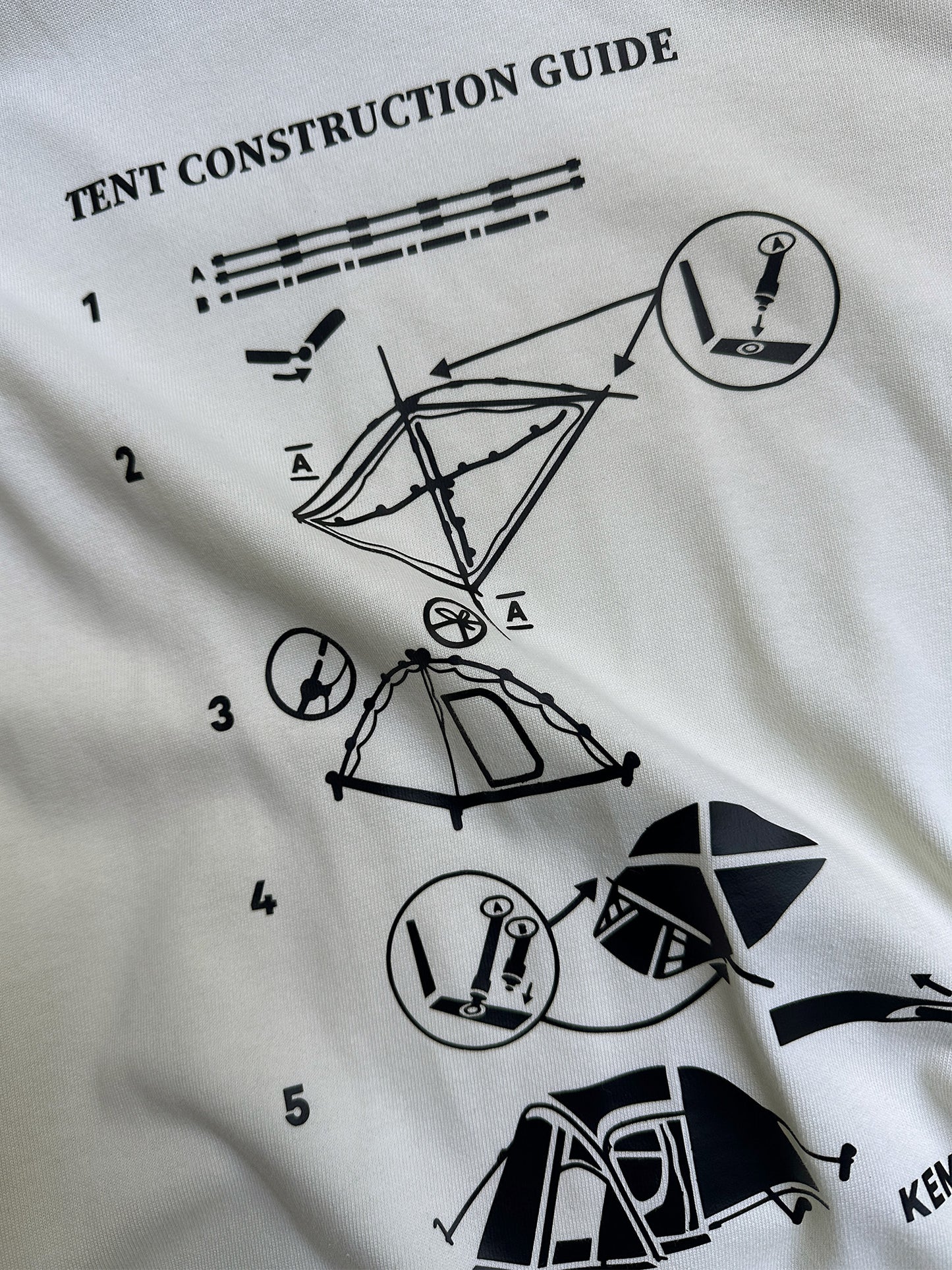 T-shirt tent print - off white