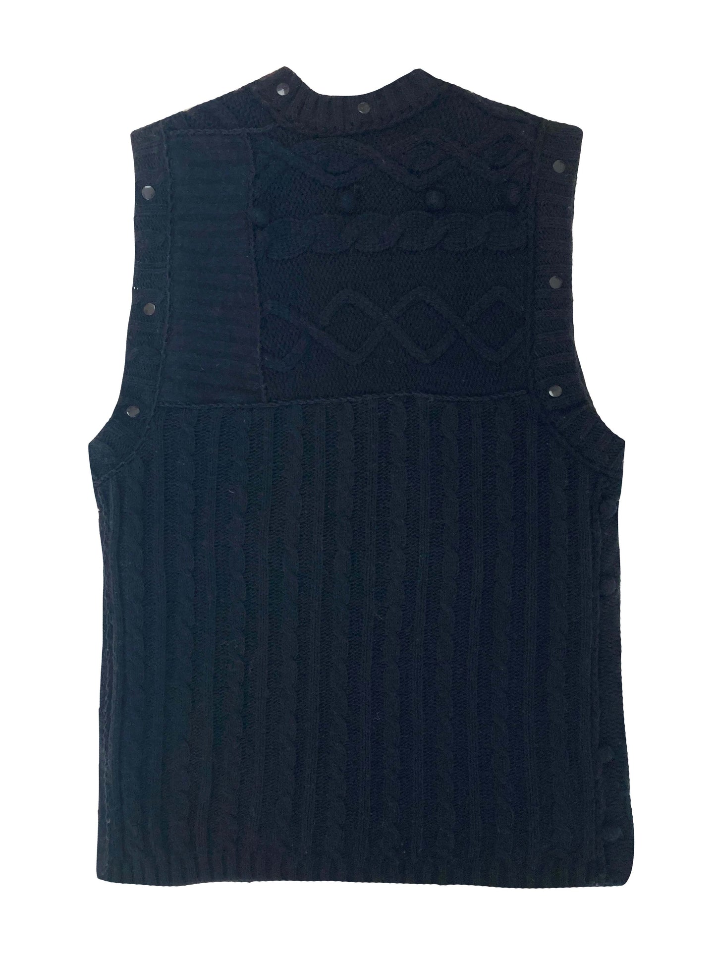 Spencer black patchwork knit