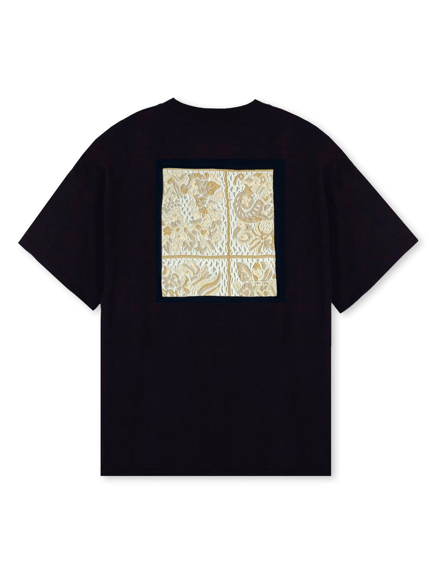 T-shirt artwork jacquard mostard