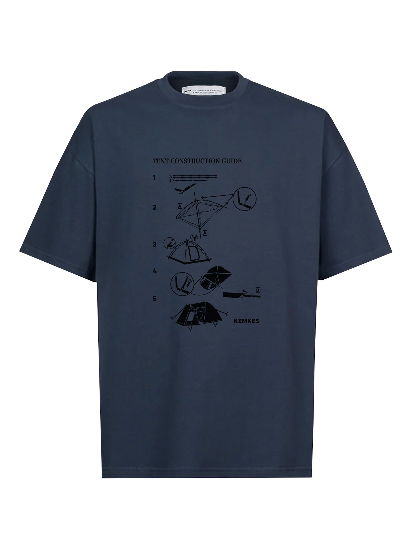 T-shirt tent print - navy