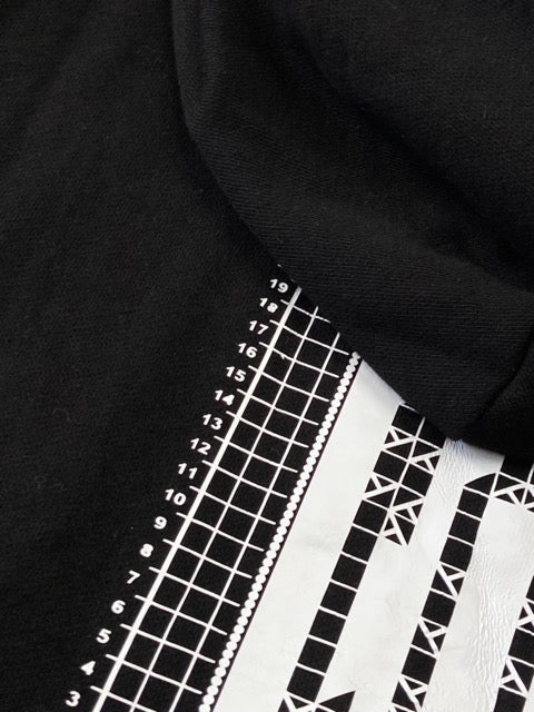 Hoodie cable knit print