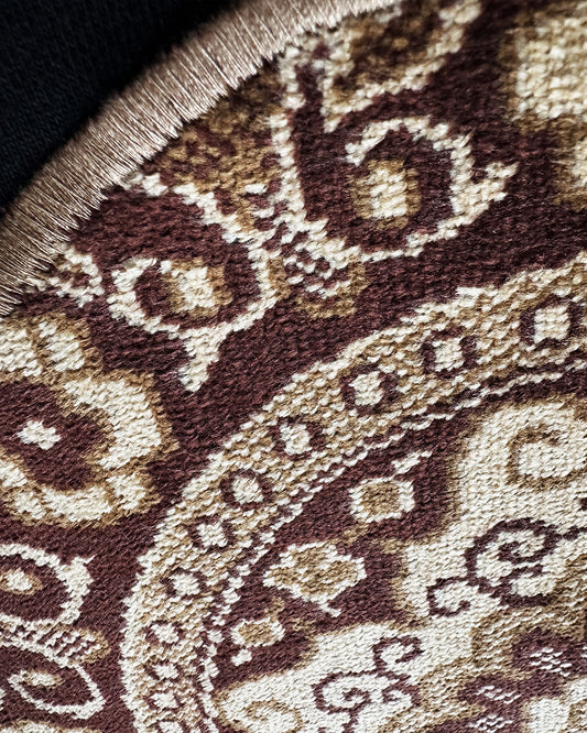 Hoodie round patch back - grey heather