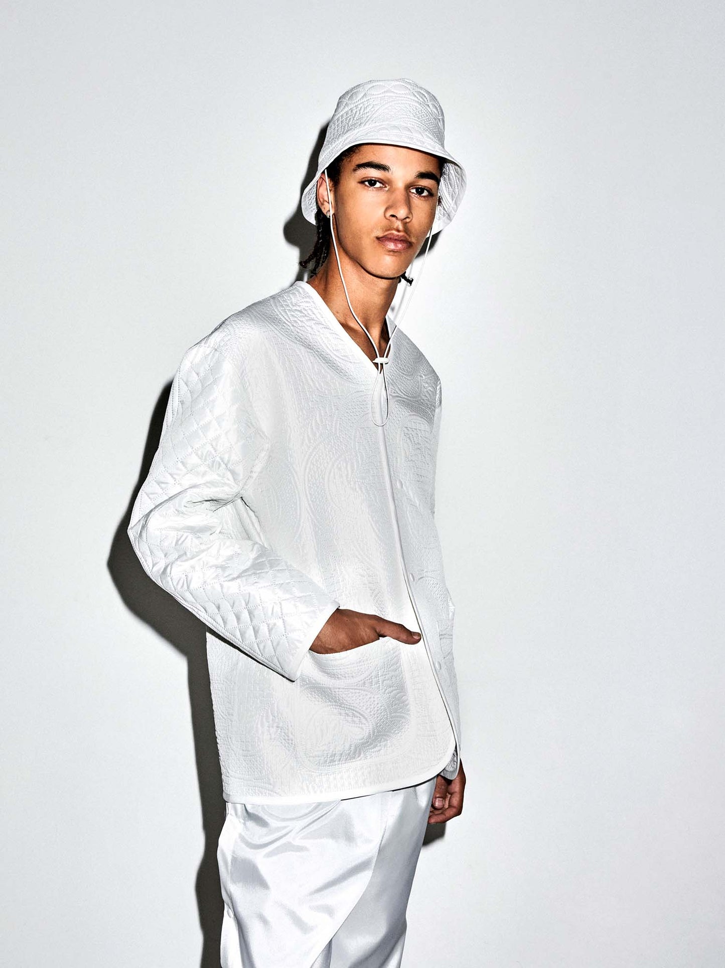 Jacket white technical quilt M