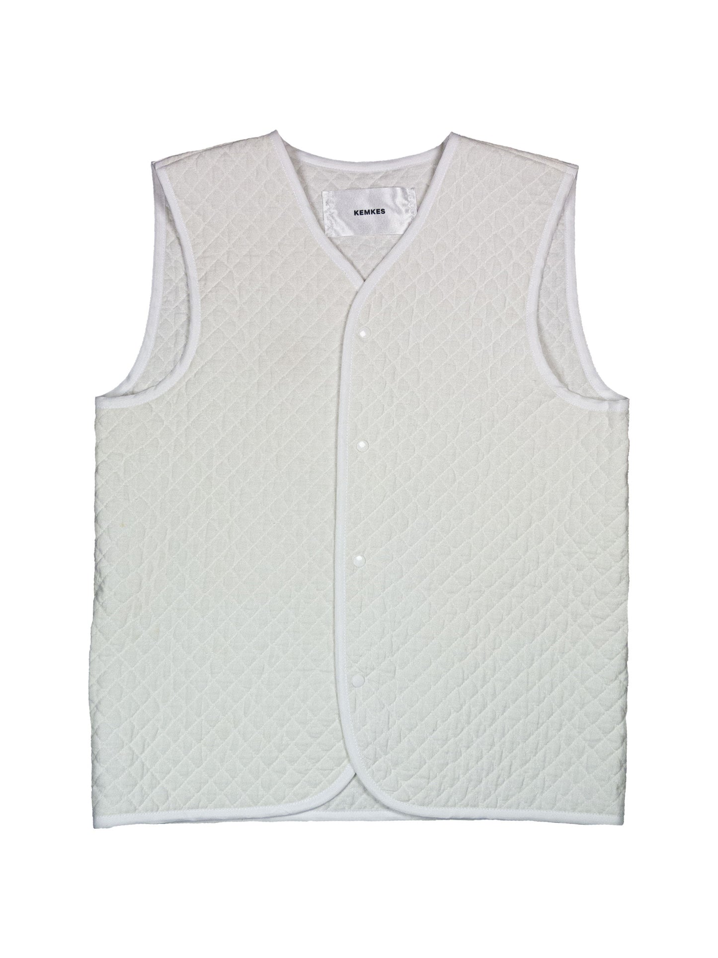 Bodywarmer white quilt diamond S