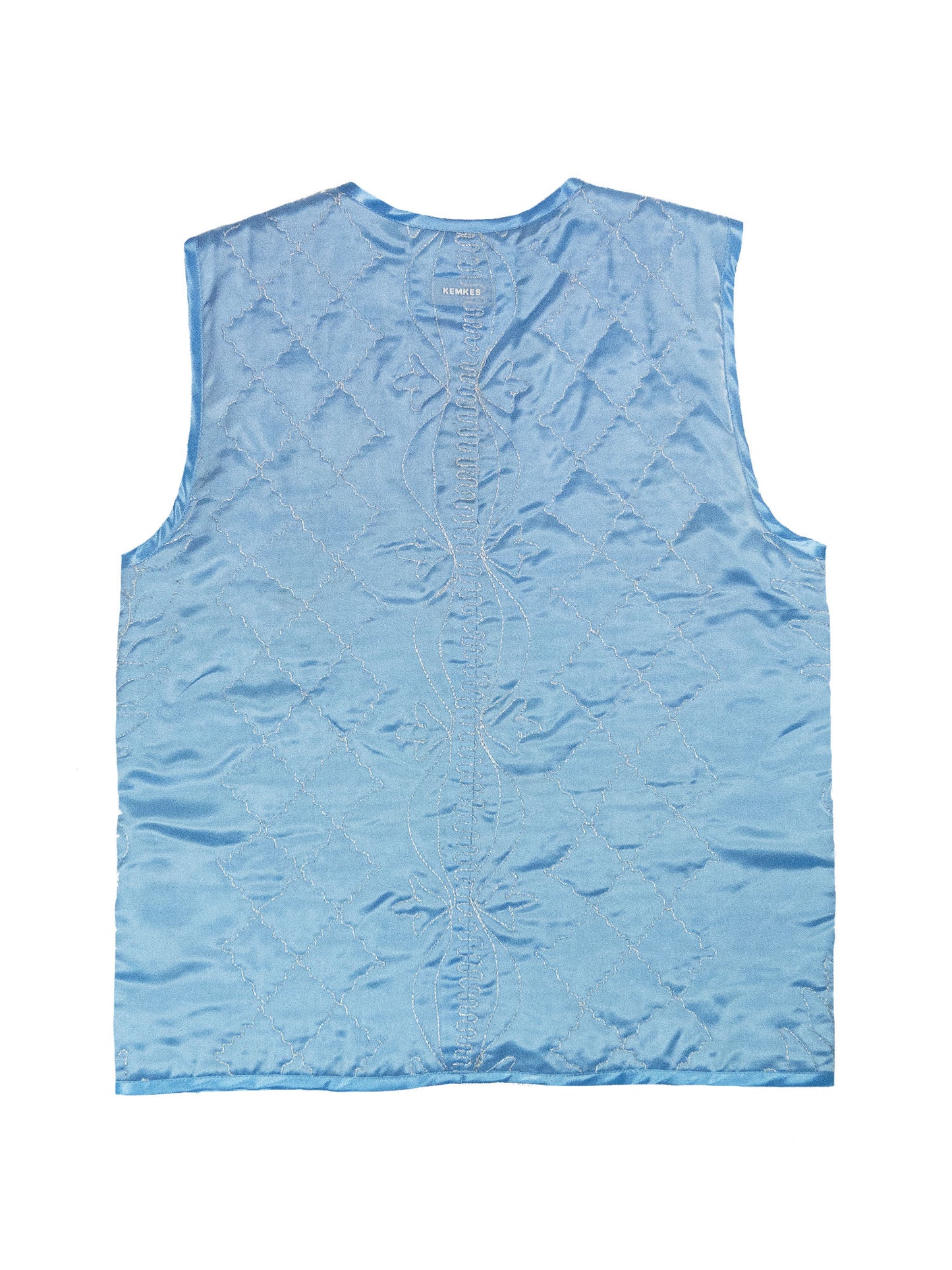 Bodywarmer light blue shine quilt S