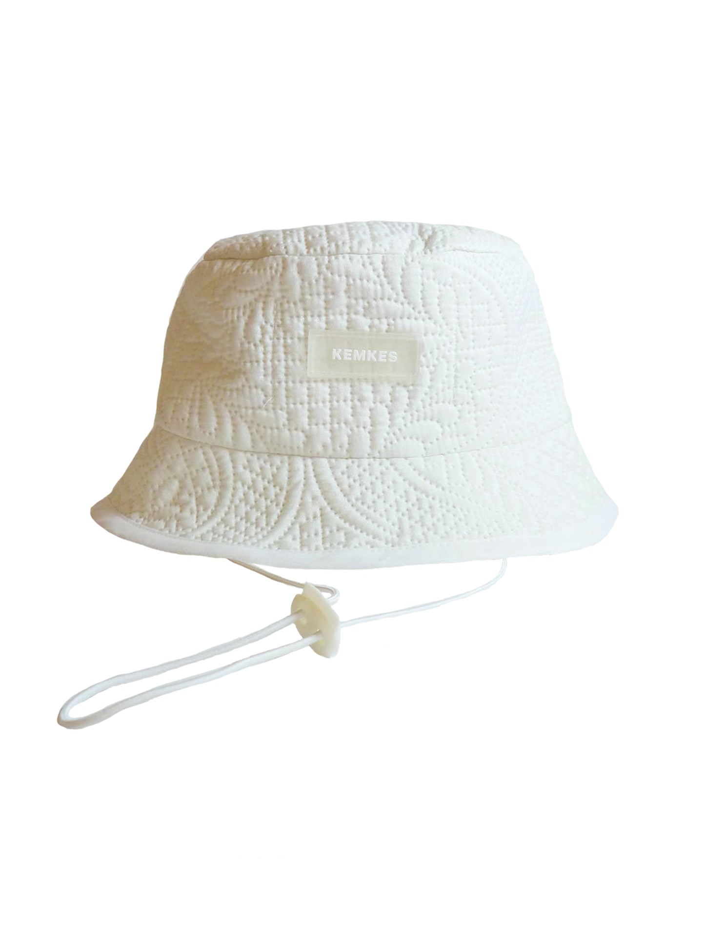 Bucket hat white technical quilt