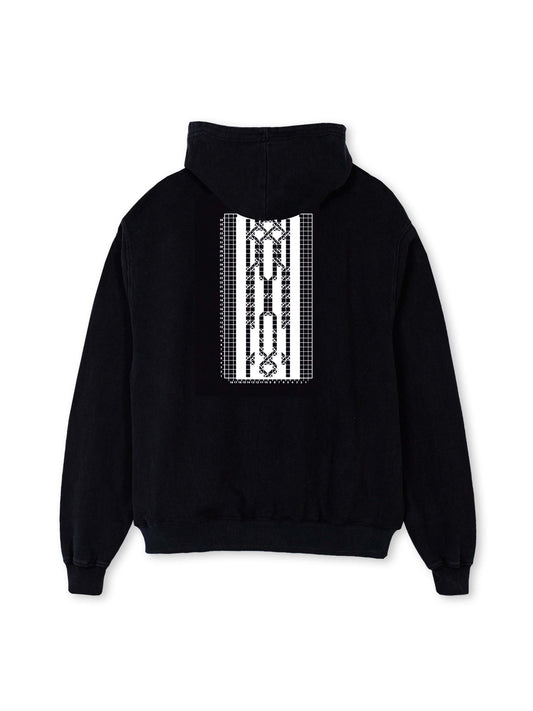 Hoodie cable knit print