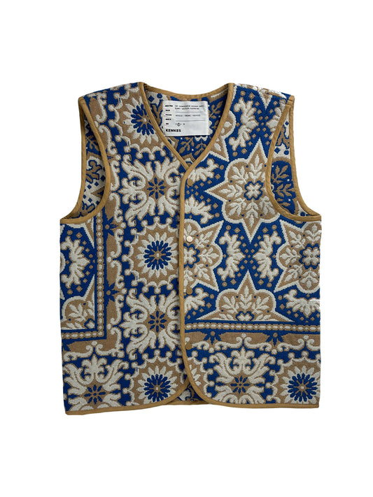 Bodywarmer jacquard blanket