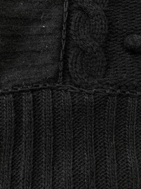 Spencer black patchwork knit