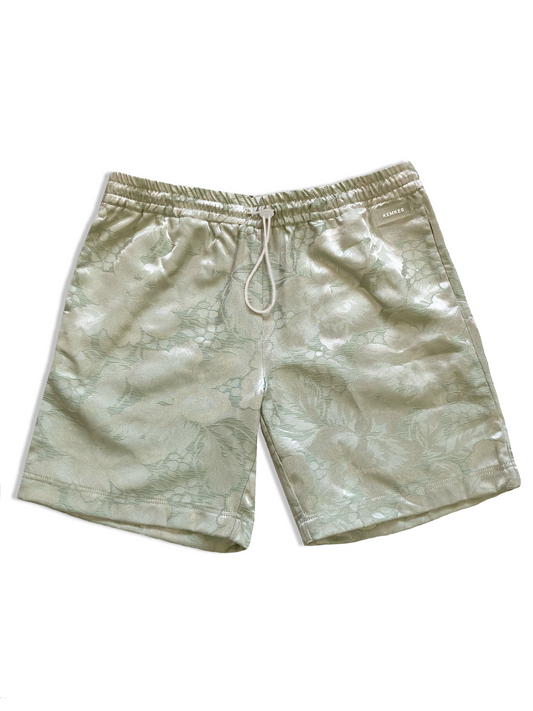 Shorts curtain satin green (set)