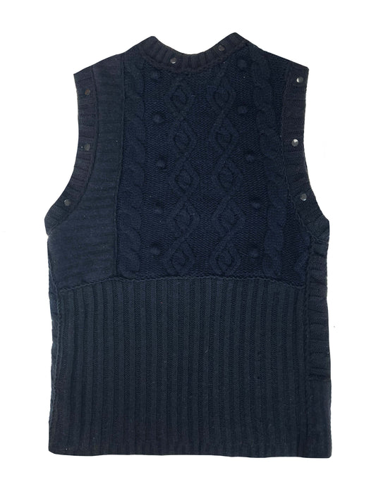 Spencer black patchwork knit