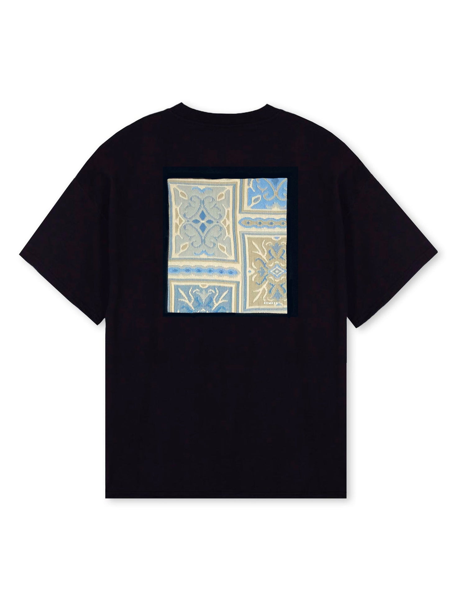 T-shirt artwork jacquard blue