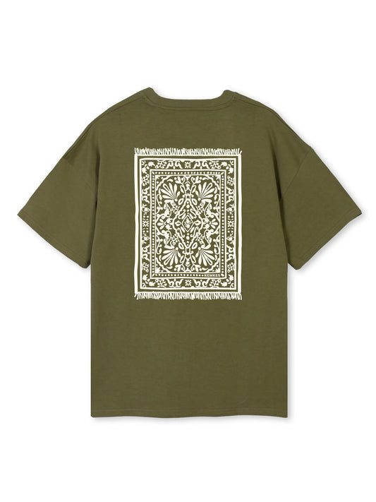 T-shirt carpet print khaki