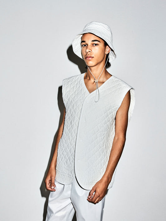 Bodywarmer white quilt L