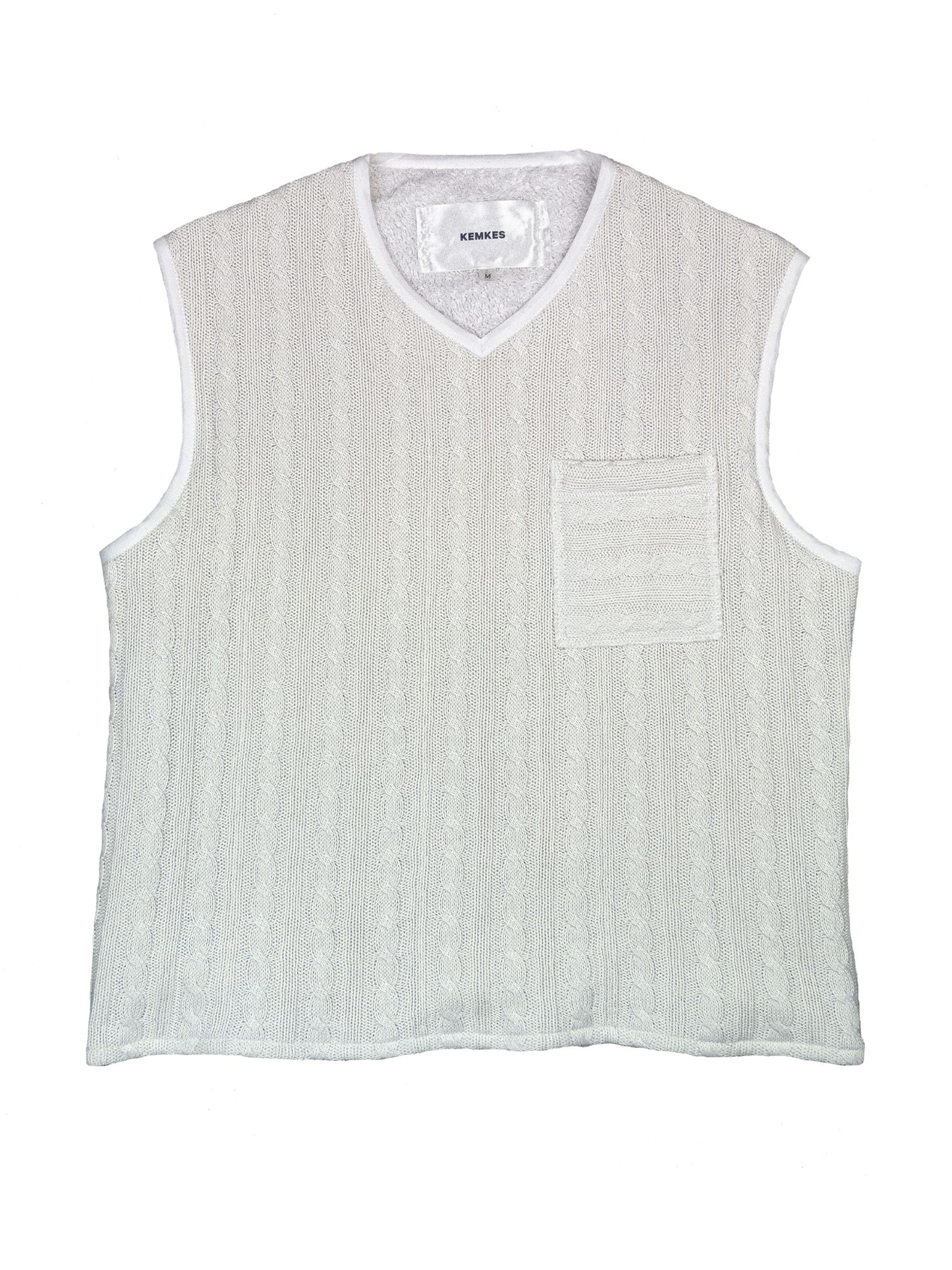 Spencer white cabel knit M