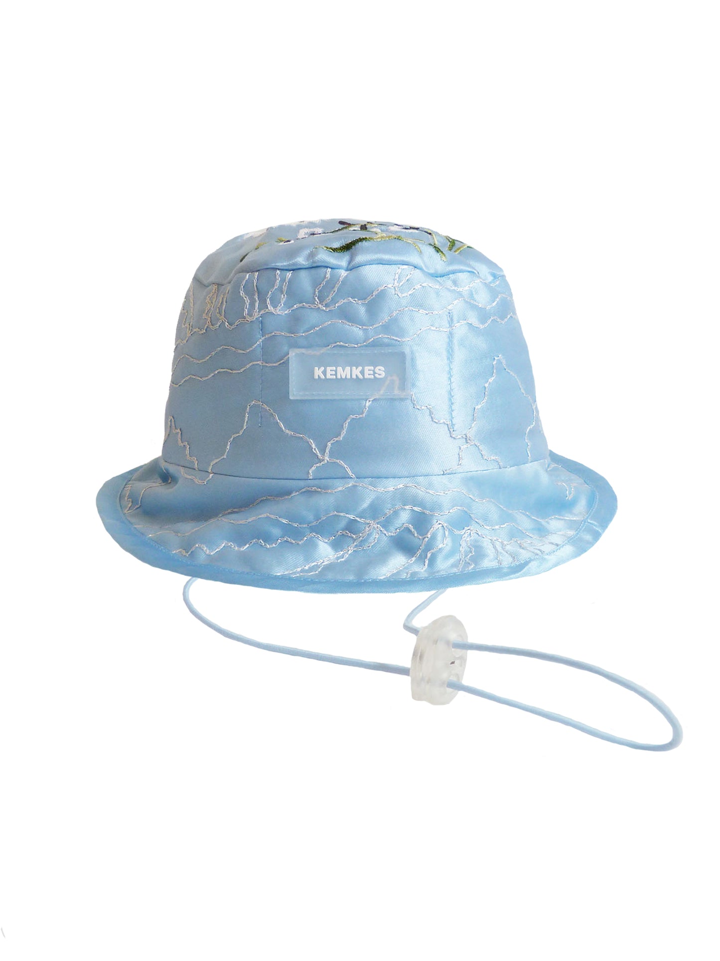 Bucket hat light blue quilt shine