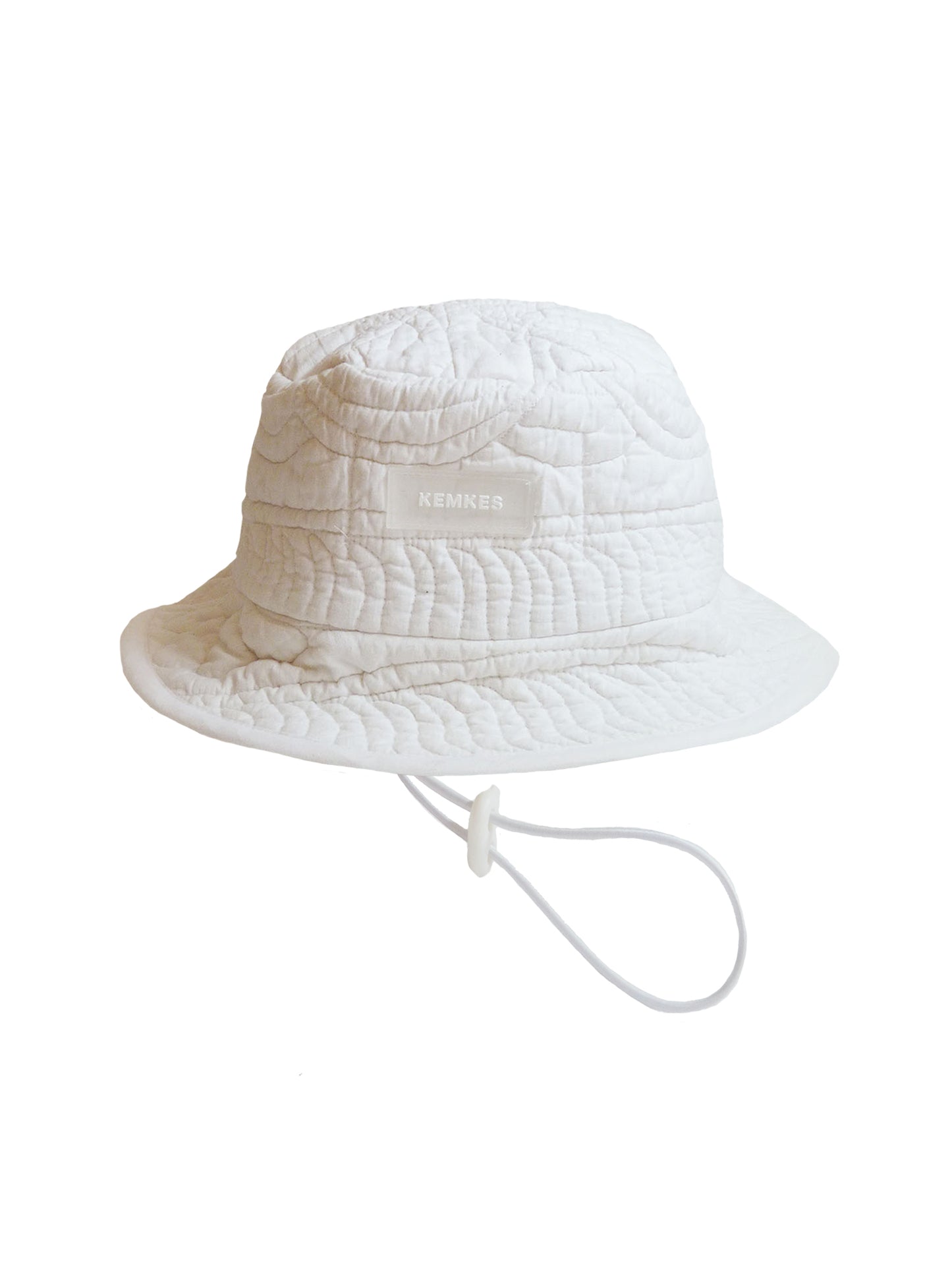Bucket hat white quilt